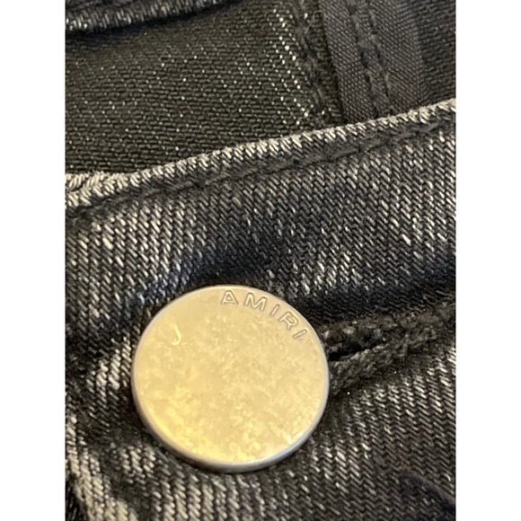 Amiri Mens Black Denim Angel Embroidered Slim Fit Jeans Size 28 - Picture 2 of 10